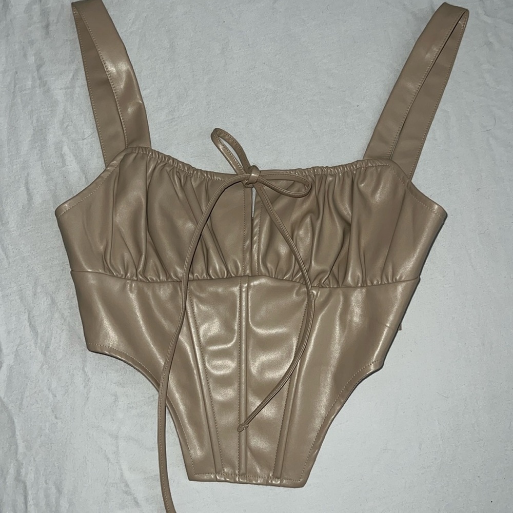 Elegant Tan Crop Top